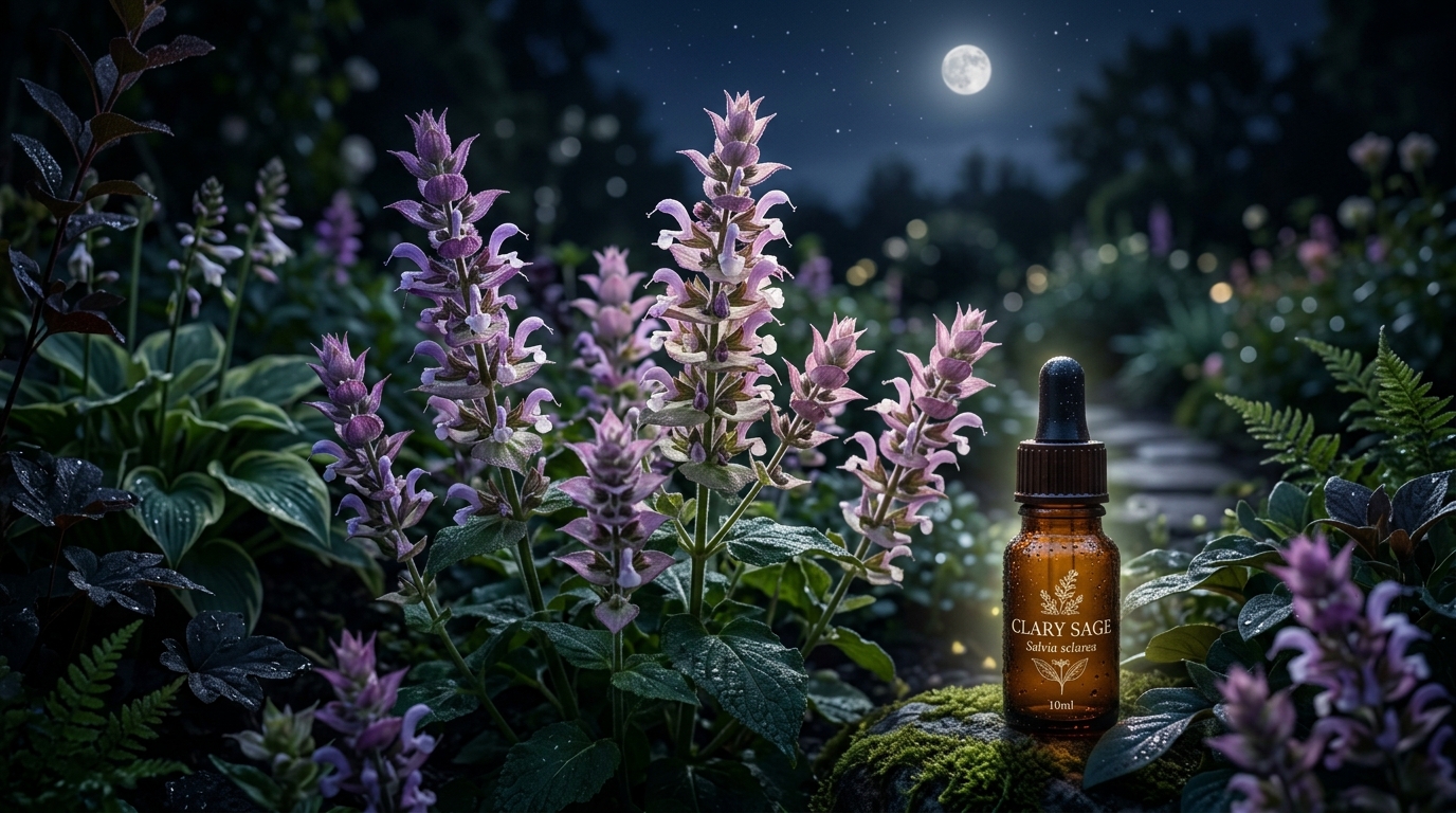 【精油図鑑】クラリセージ（Salvia sclarea）完全ガイド：学名・抽出部位・スクラレオール＆リナロール成分科学と「月・金星」の女性性エネルギー