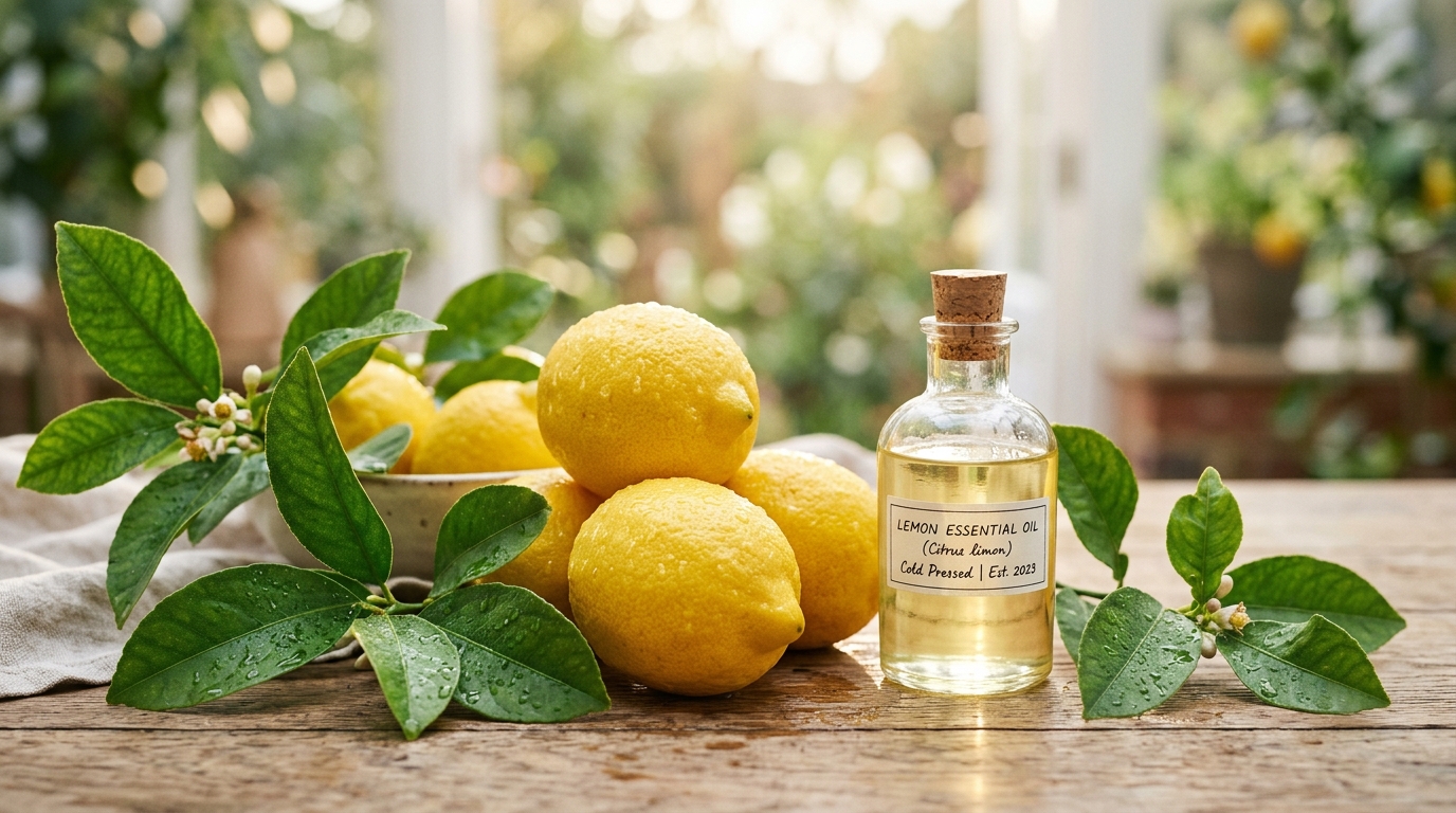 【精油図鑑】レモン（Citrus limon）：学名・抽出部位・d-リモネン＆シトラール科学と「水星・太陽」の知性エネルギー完全ガイド