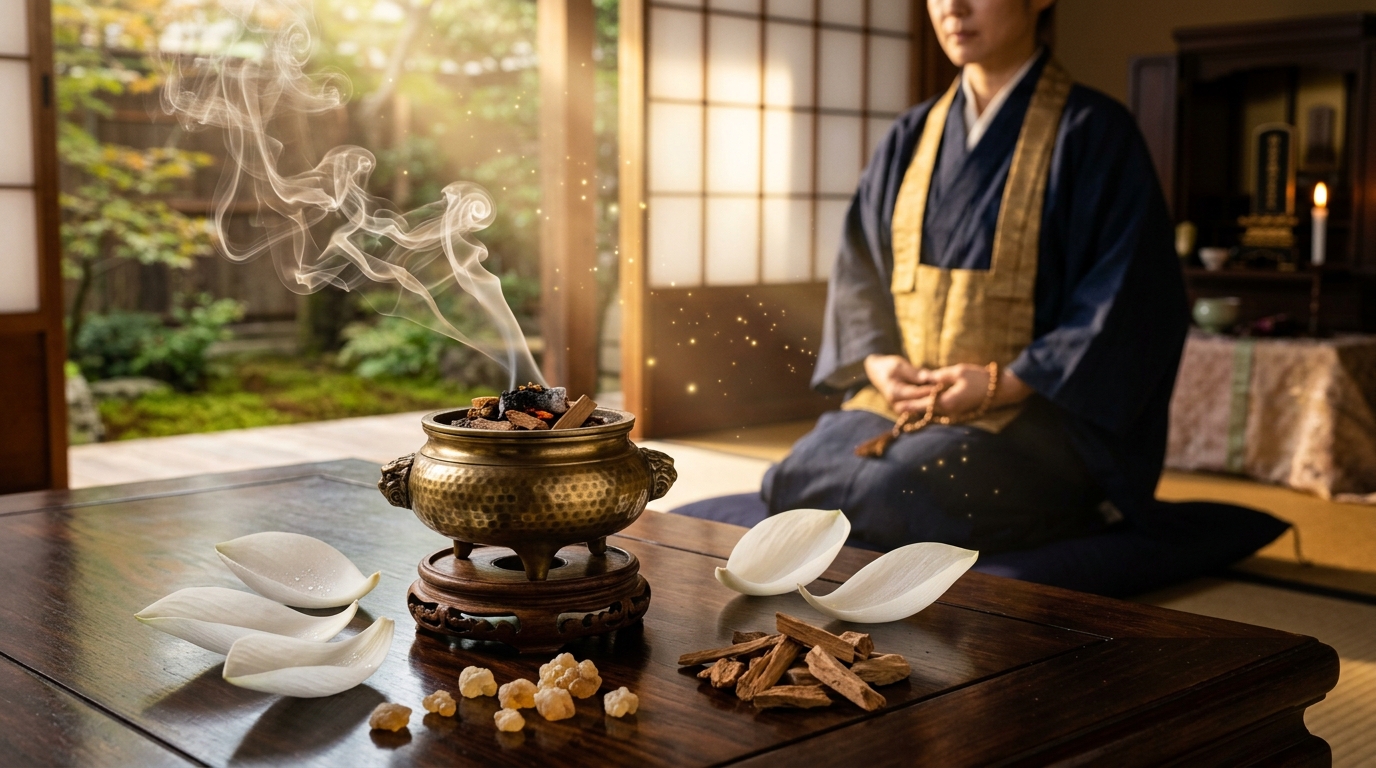 【スピリチュアルアロマ】お盆の季節に届ける「魂とご先祖」と深くつながる香りのリチュアル：サンダルウッド（白檀）とフランキンセンスが導く「心の静寂と祈り」